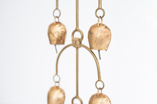 Trio Cascade Wind Chime With Copper Bells