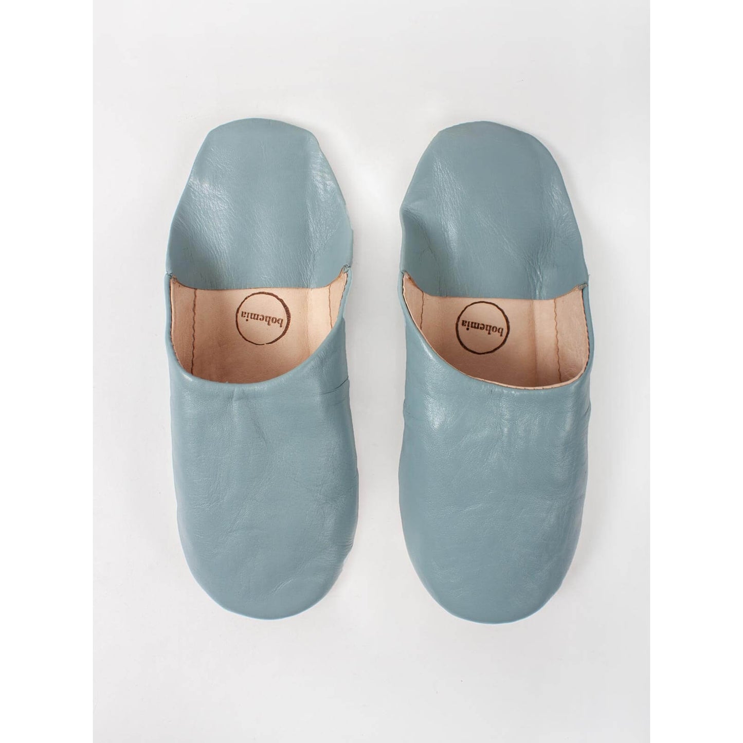 Moroccan Babouche Slippers, Blue