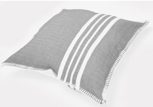 Grey Striped Pillow