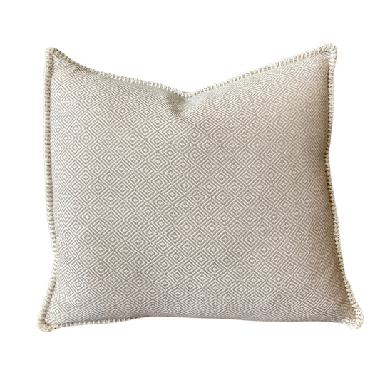 Taupe Diamond Pillow
